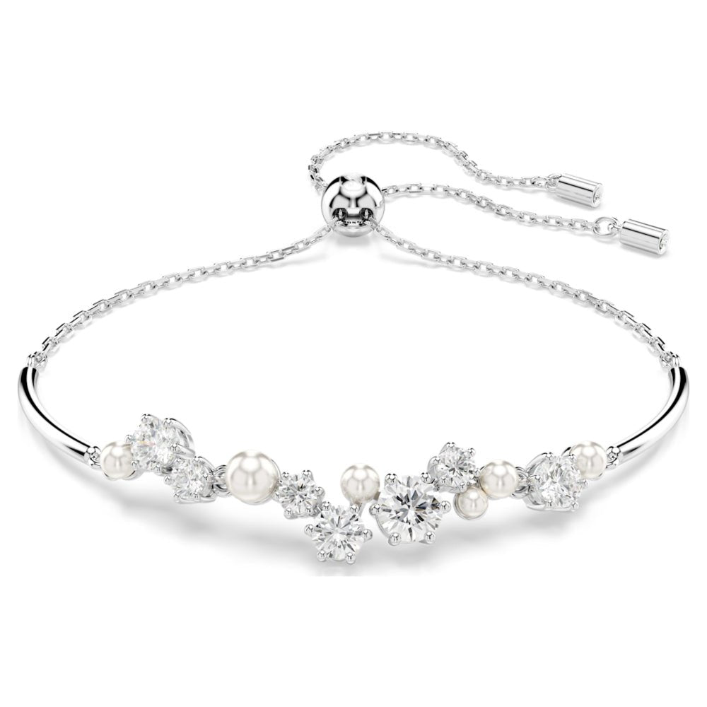Swarovski Constella Crystal Pearl Round Cuts White Rhodium plated Bangle - MococoSwarovski57056189009657056188Bracelets