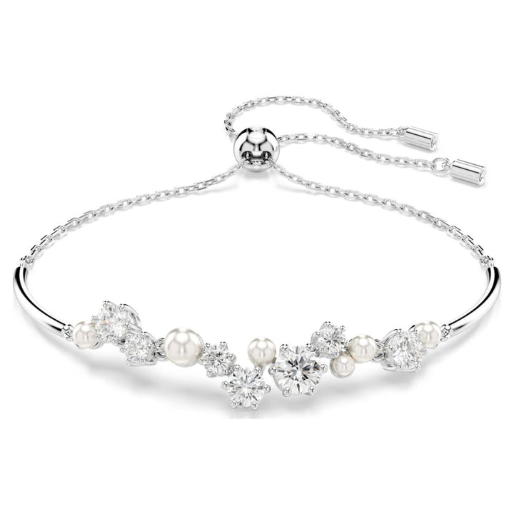 Swarovski Constella Crystal Pearl Round Cuts White Rhodium plated Bangle - MococoSwarovski57056189009657056188Bracelets