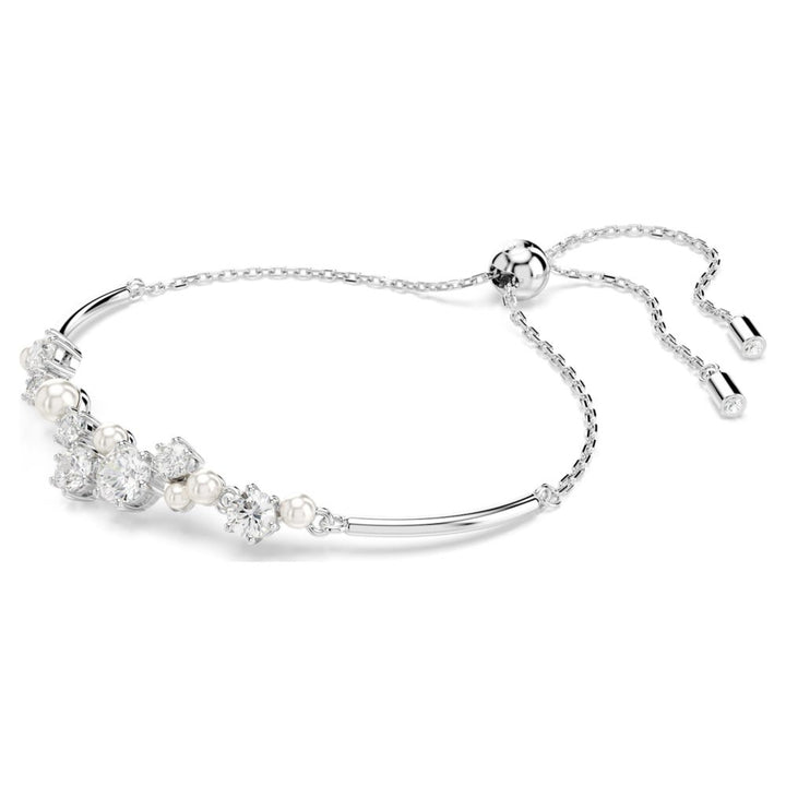 Swarovski Constella Crystal Pearl Round Cuts White Rhodium plated Bangle - MococoSwarovski57056189009657056188Bracelets