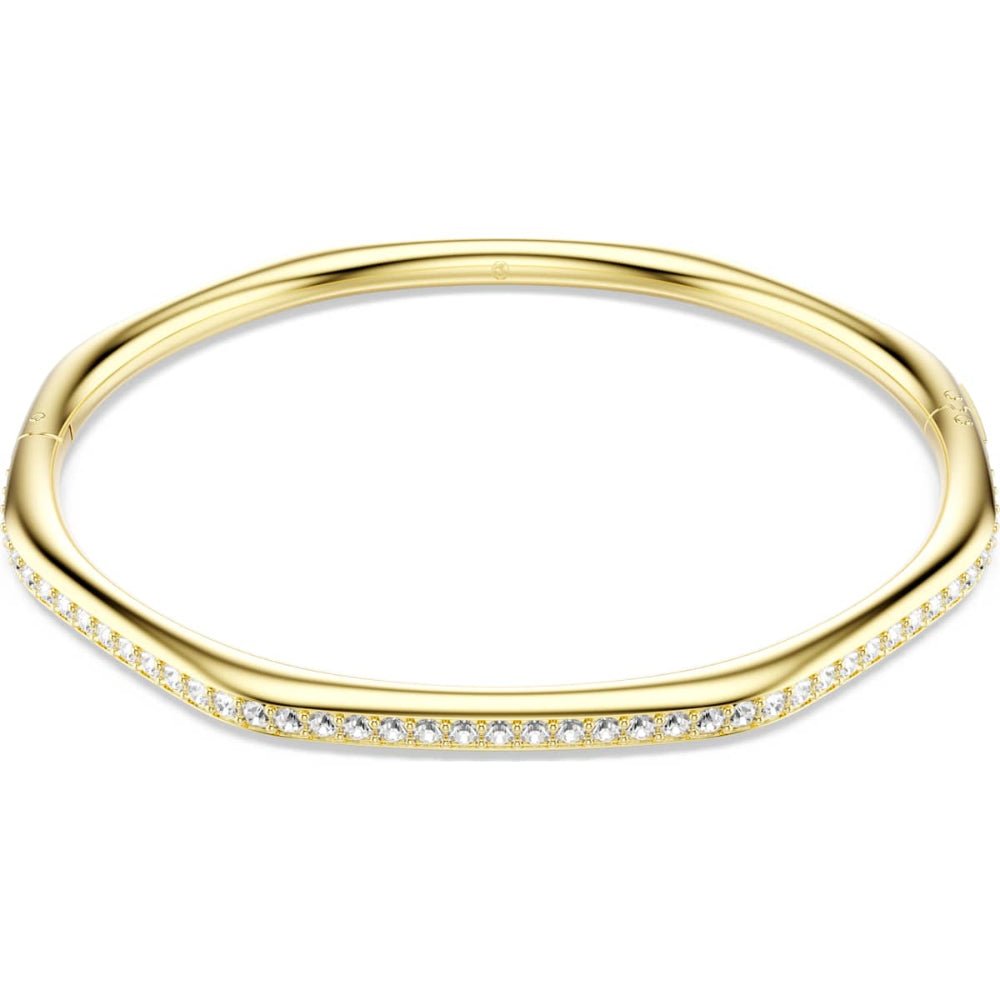 Swarovski Dextera Gold - Tone Plated White Round - Cut Octagon Medium Bangle - MococoSwarovski57245819009657245810Bracelets