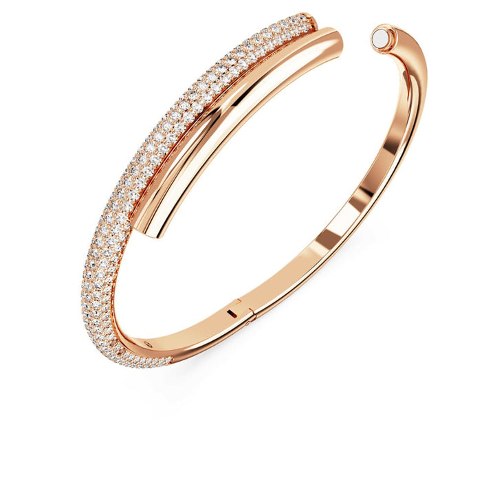 Swarovski Dextera Magnetic Closure White Rose Gold - Tone Plated Bangle - MococoSwarovski56922679009656922675Bracelets