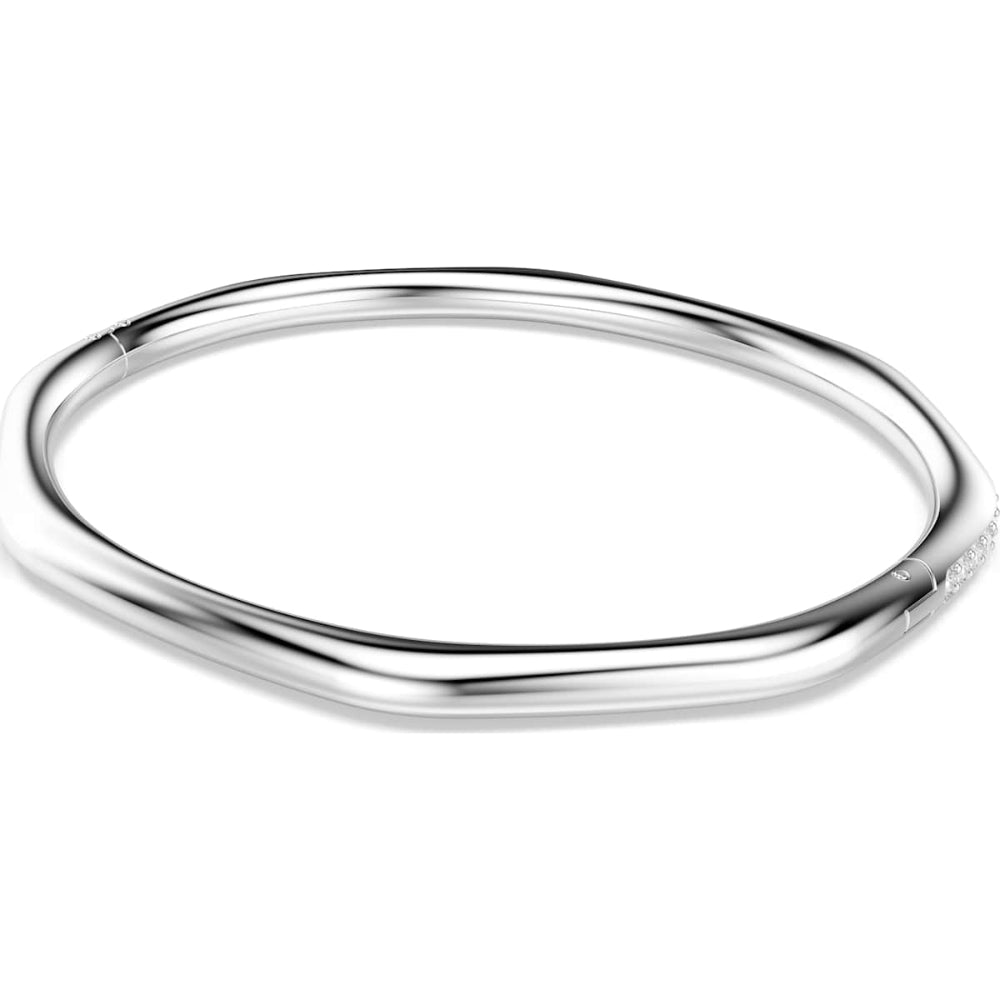 Swarovski Dextera Rhodium-Plated White Round-Cut Octagon Bangle 6