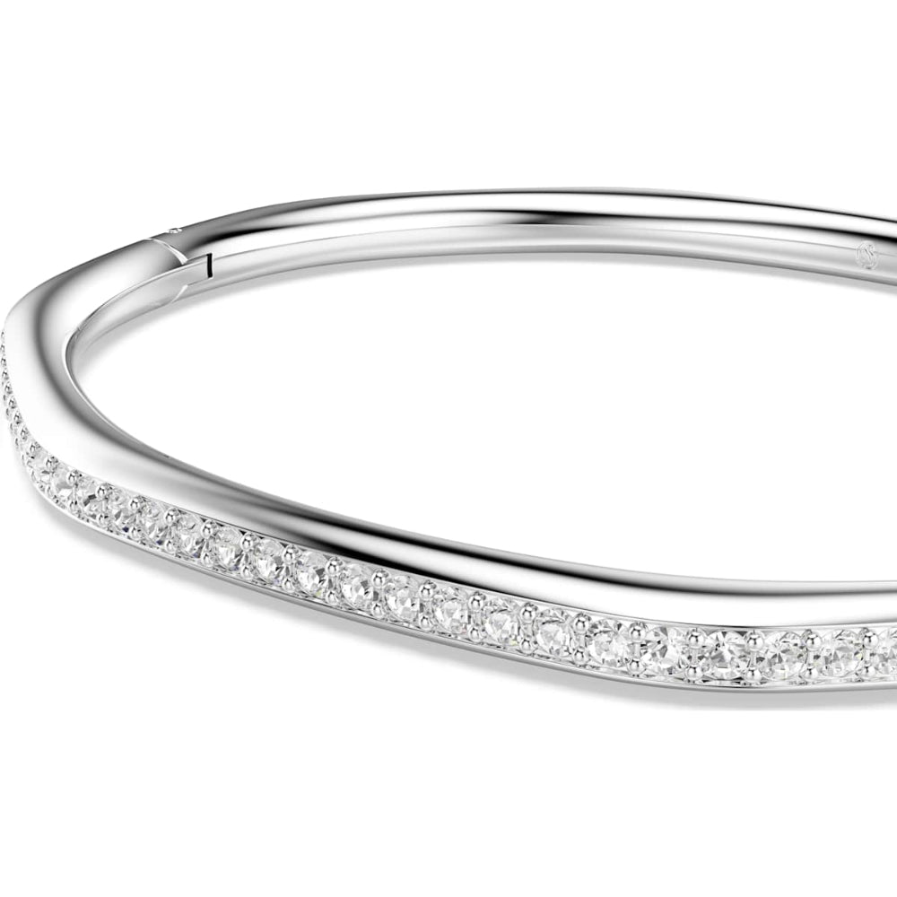 Swarovski Dextera Rhodium - Plated White Round - Cut Octagon Bangle - MococoSwarovski57252229009657252221Bracelets