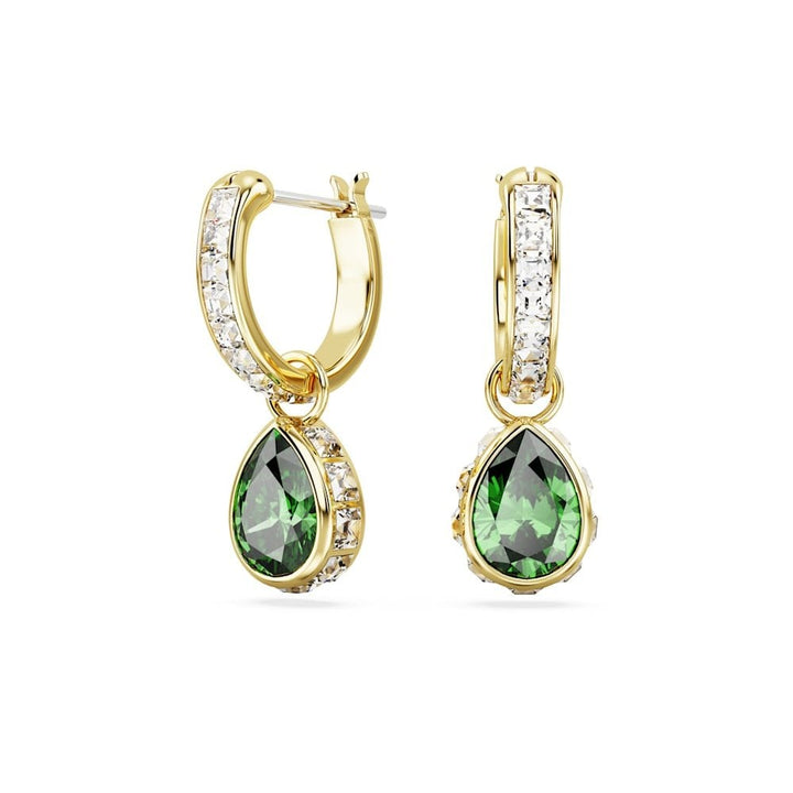 Swarovski Gold Chroma Green Pear Cut Drop Earrings - MococoSwarovski56629229009656629222Earrings