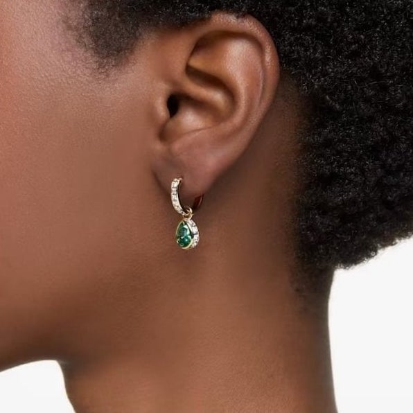 Swarovski Gold Chroma Green Pear Cut Drop Earrings - MococoSwarovski56629229009656629222Earrings