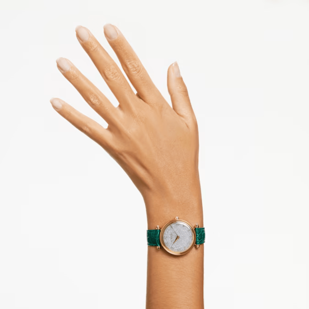 Swarovski Gold Crystalline Wonder Green Leather Watch - MococoSwarovski56568939009656568934Watches and Accessories