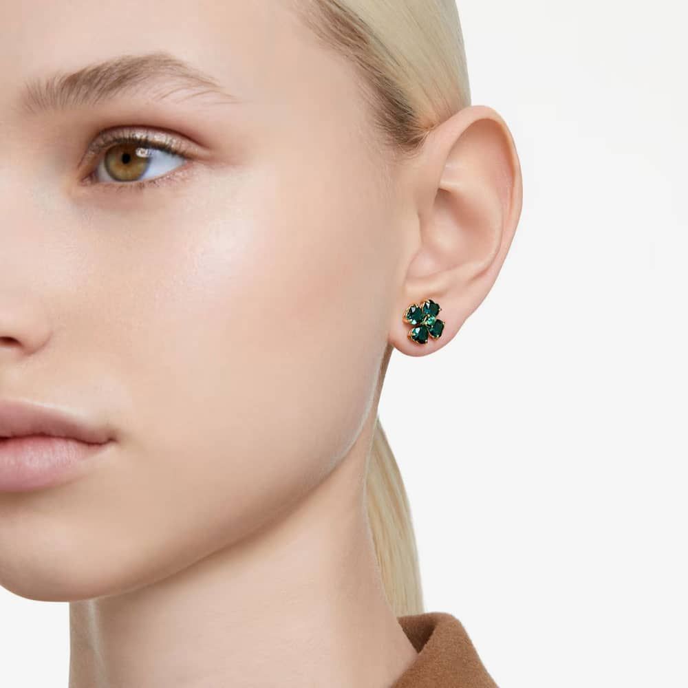 Swarovski Gold Idyllia Green Clover Earrings - MococoSwarovski56662369009656662366Earrings