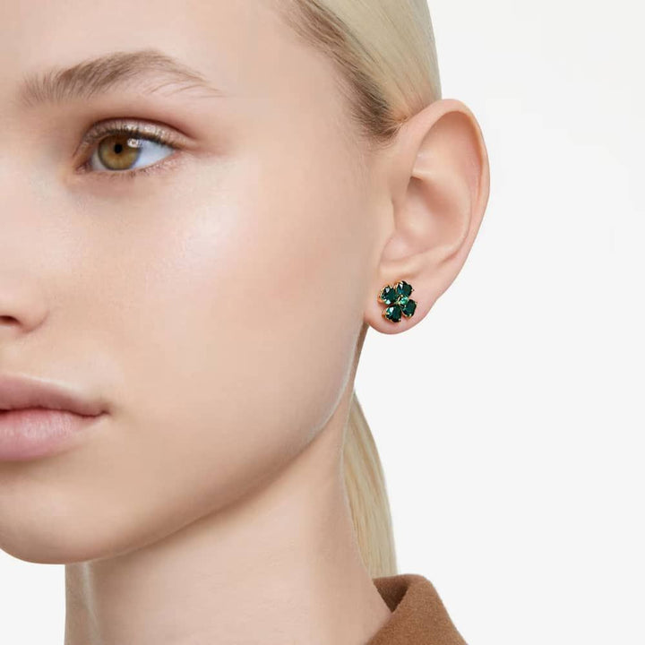 Swarovski Gold Idyllia Green Clover Earrings - MococoSwarovski56662369009656662366Earrings