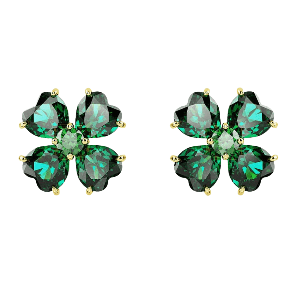 Swarovski Gold Idyllia Green Clover Earrings - MococoSwarovski56662369009656662366Earrings
