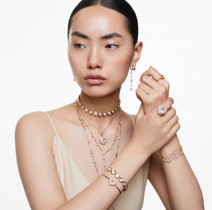 Swarovski Gold Imber Round Cut Dangle Earrings - MococoSwarovski56800979009656800973Earrings