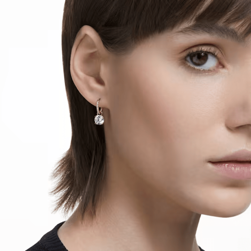 Swarovski Gold Stilla Round Cut Huggie Hoop Earrings - MococoSwarovski56388029009656388020Earrings