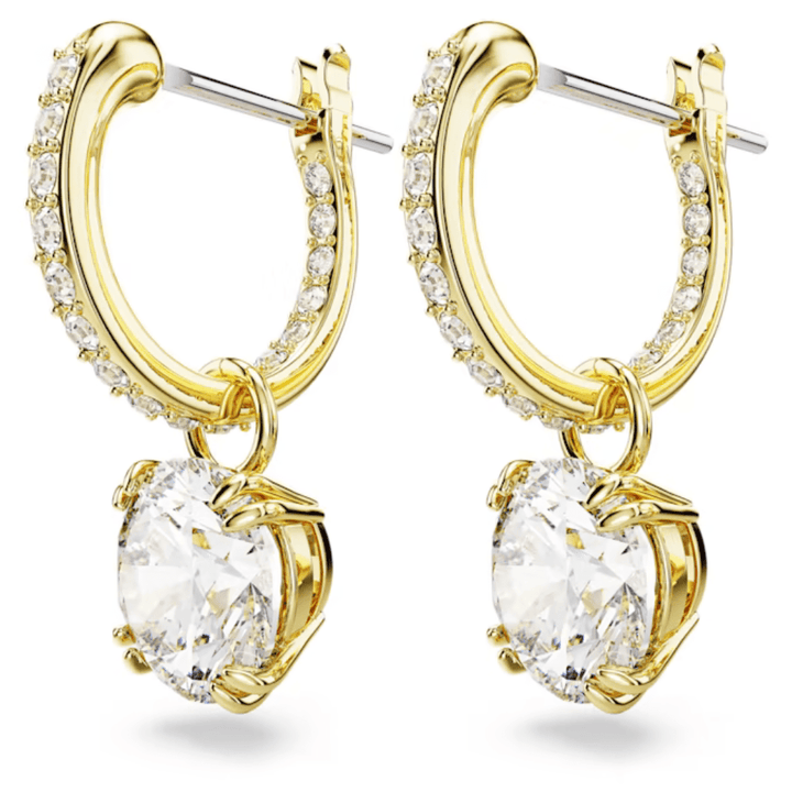 Swarovski Gold Stilla Round Cut Huggie Hoop Earrings - MococoSwarovski56388029009656388020Earrings