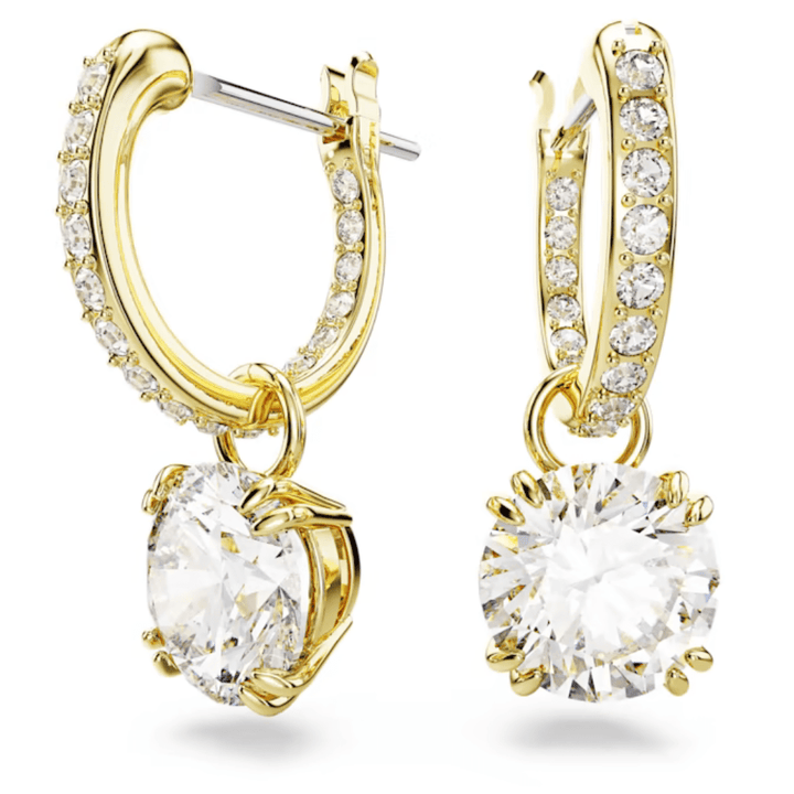 Swarovski Gold Stilla Round Cut Huggie Hoop Earrings - MococoSwarovski56388029009656388020Earrings