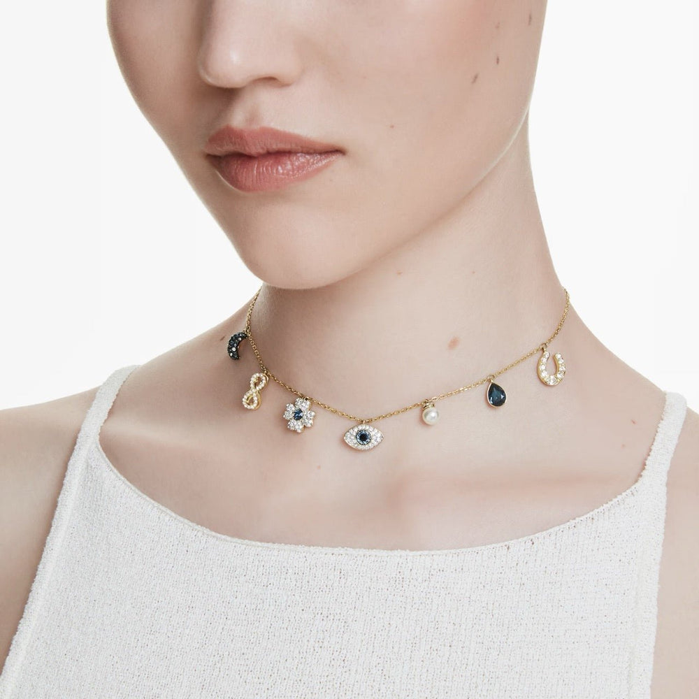 Swarovski Gold Symbolica Evil Eye Choker Necklace - MococoSwarovski56921649009656921647Necklaces