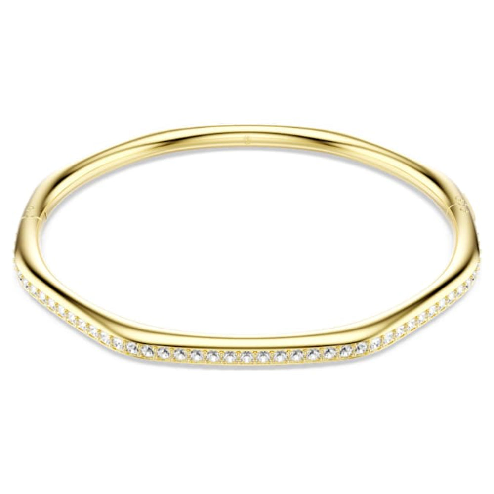 Swarovski Gold-Tone Plated Octagon Shape Round Cut White Dextera Bangle image
