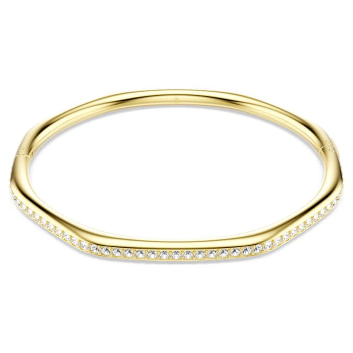 Swarovski Gold-Tone Plated Octagon Shape Round Cut White Dextera Bangle image