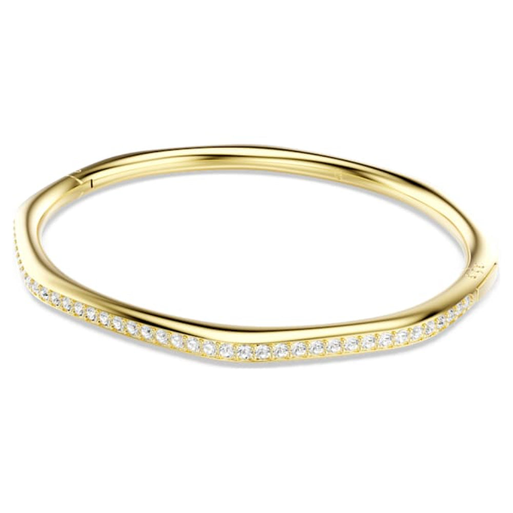 Swarovski Gold-Tone Plated Octagon Shape Round Cut White Dextera Bangle image 3