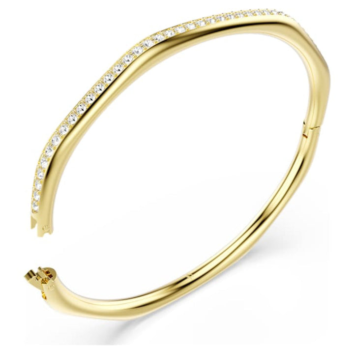 Swarovski Gold-Tone Plated Octagon Shape Round Cut White Dextera Bangle image 4