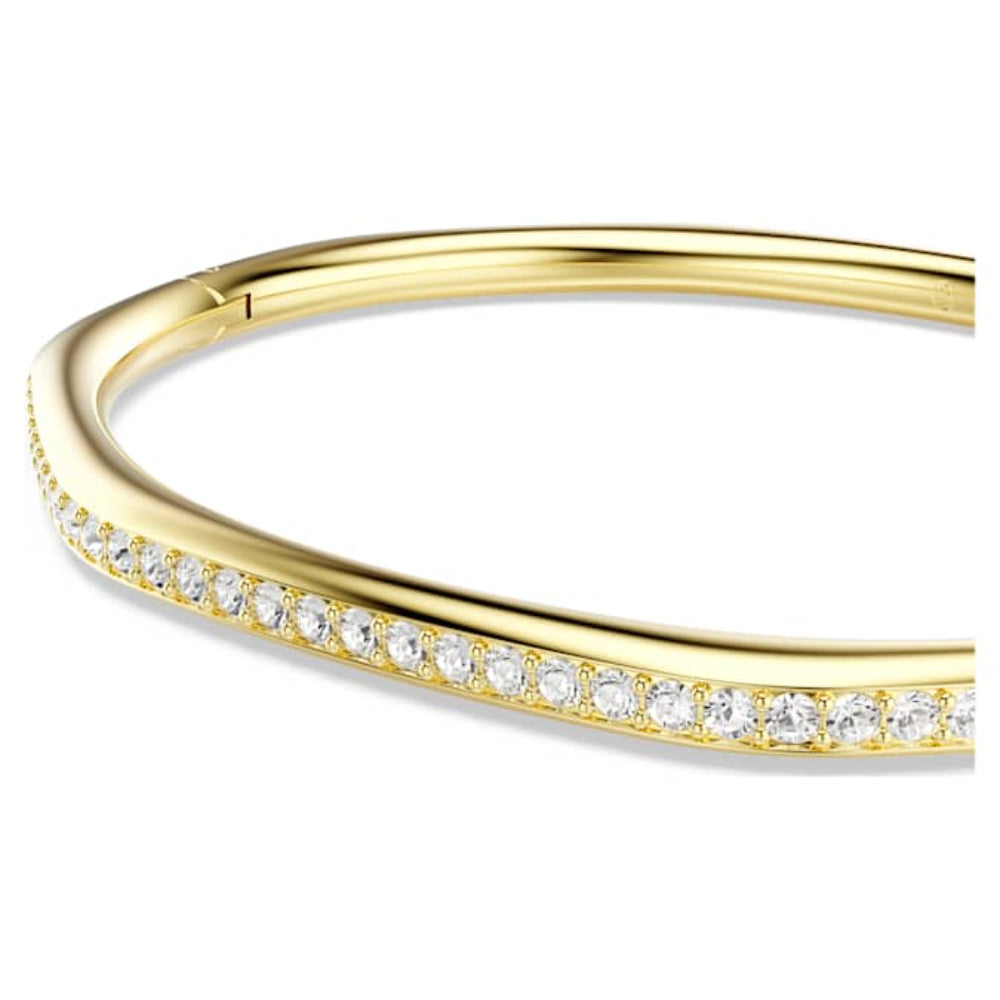 Swarovski Gold-Tone Plated Octagon Shape Round Cut White Dextera Bangle image 5