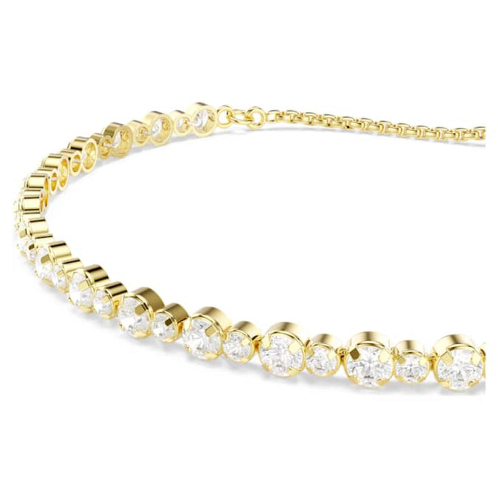 Swarovski Gold-Tone Plated Round Cut White Matrix Tennis Bracelet image 4