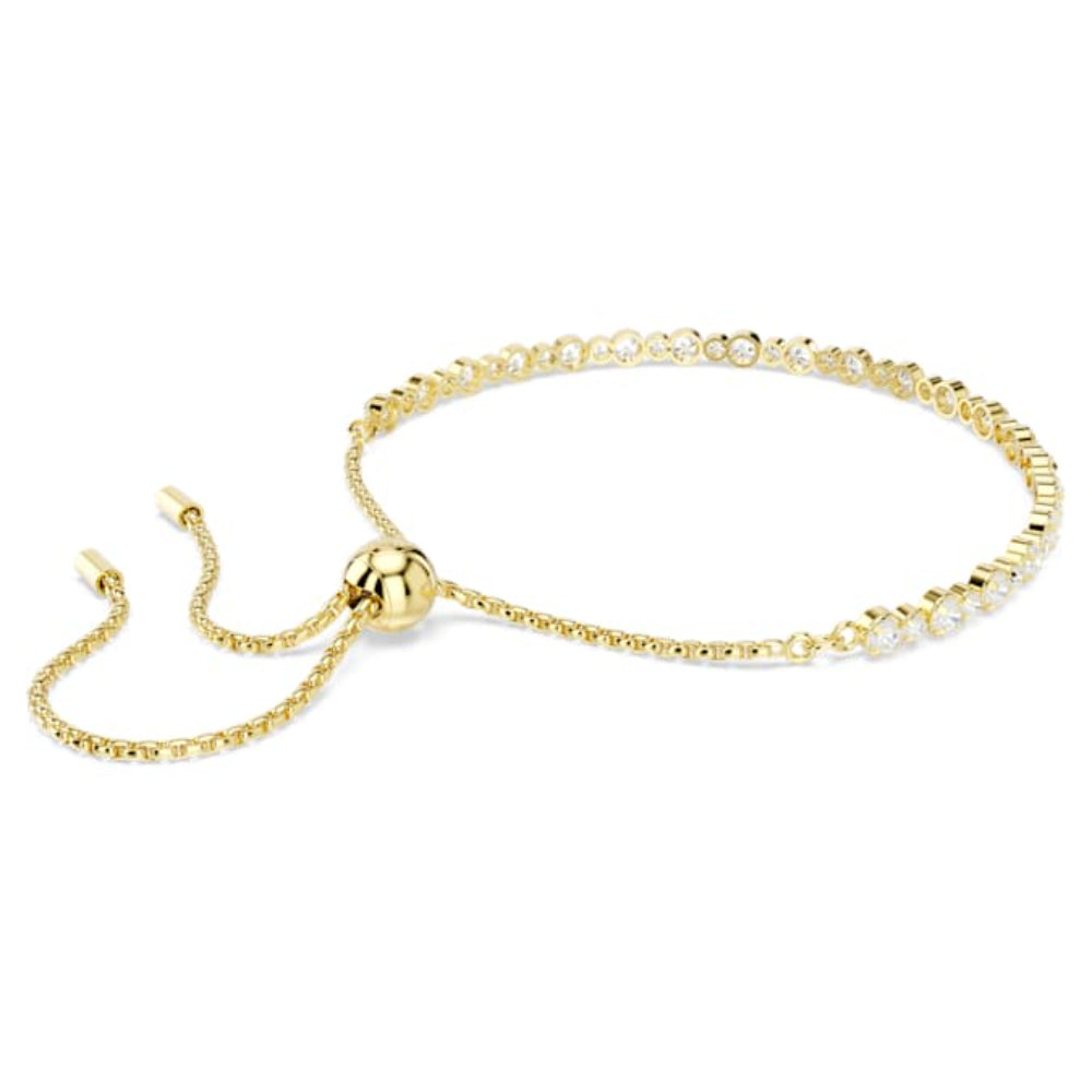 Swarovski Gold-Tone Plated Round Cut White Matrix Tennis Bracelet image 5