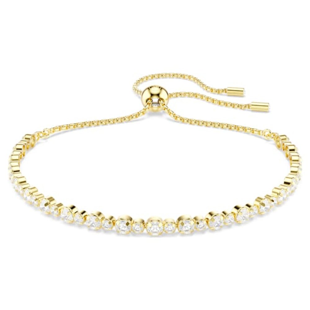 Swarovski Gold - Tone Plated Round Cut White Matrix Tennis Bracelet - MococoSwarovski57307099009657307099Bracelets