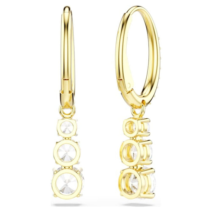 Swarovski Gold - Tone Plated Round Cut White Stilla Attract Hoop Earrings - MococoSwarovski57233009009657233008Earrings