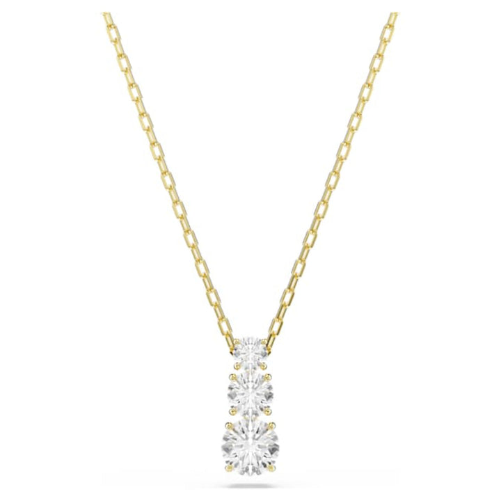 Swarovski Gold-Tone Plated Round Cut White Stilla Attract Pendant image