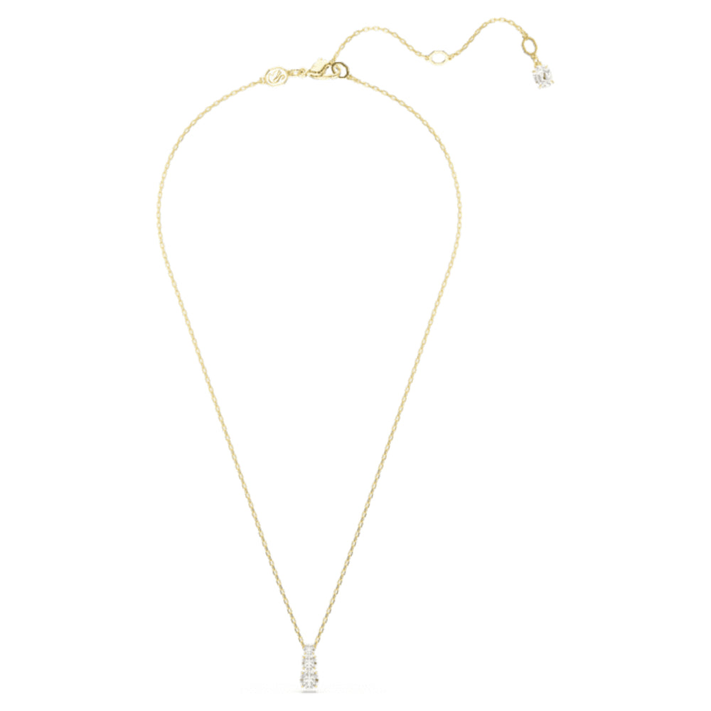 Swarovski Gold-Tone Plated Round Cut White Stilla Attract Pendant image 2