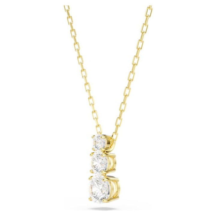 Swarovski Gold-Tone Plated Round Cut White Stilla Attract Pendant - MococoSwarovski57232989009657232988Necklaces