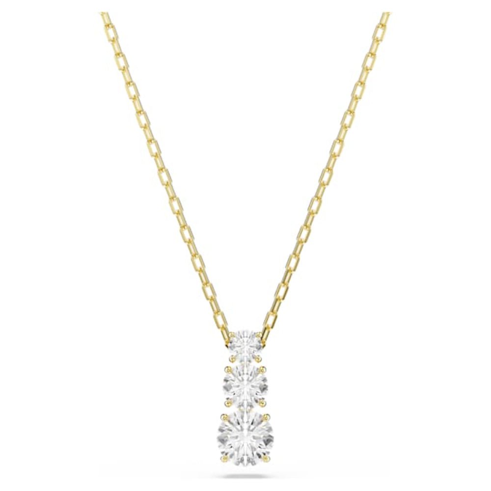Swarovski Gold - Tone Plated Round Cut White Stilla Attract Pendant - MococoSwarovski57232989009657232988Necklace