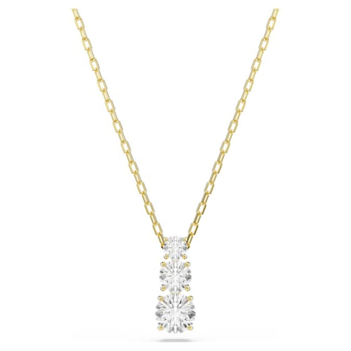 Swarovski Gold - Tone Plated Round Cut White Stilla Attract Pendant - MococoSwarovski57232989009657232988Necklace