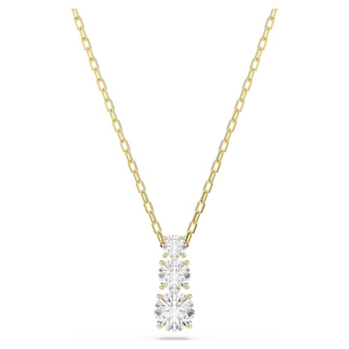 Swarovski Gold-Tone Plated Round Cut White Stilla Attract Pendant - MococoSwarovski57232989009657232988Necklaces