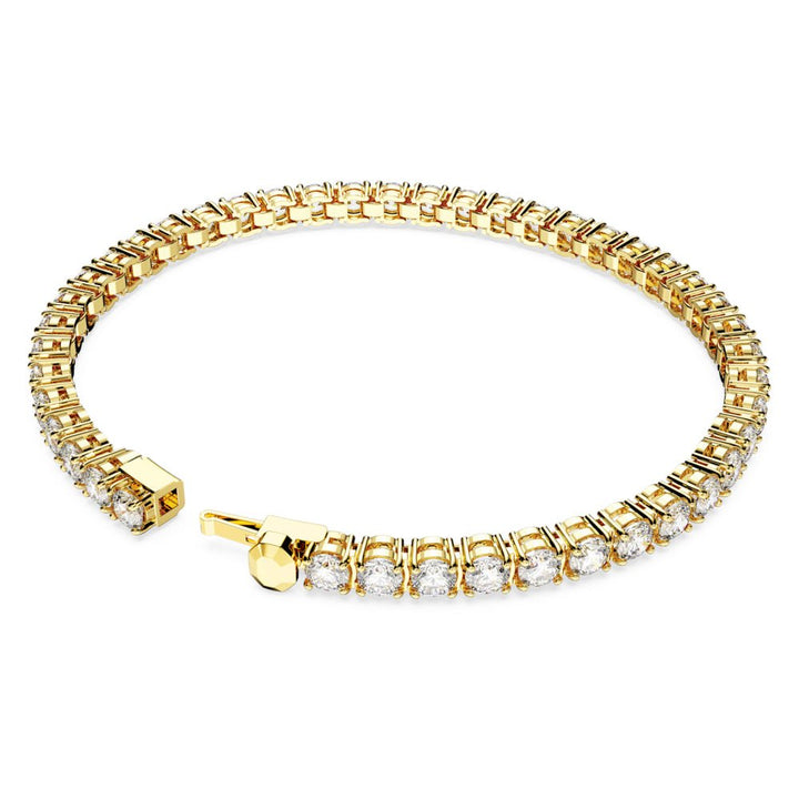 Swarovski Matrix Tennis Round Cut White & Gold - Tone Plated Bracelet - MococoSwarovski56576649009656576649Bracelets