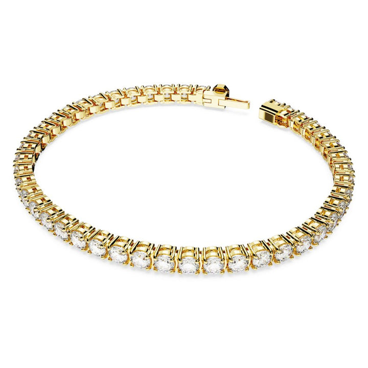 Swarovski Matrix Tennis Round Cut White & Gold - Tone Plated Bracelet - MococoSwarovski56576649009656576649Bracelets