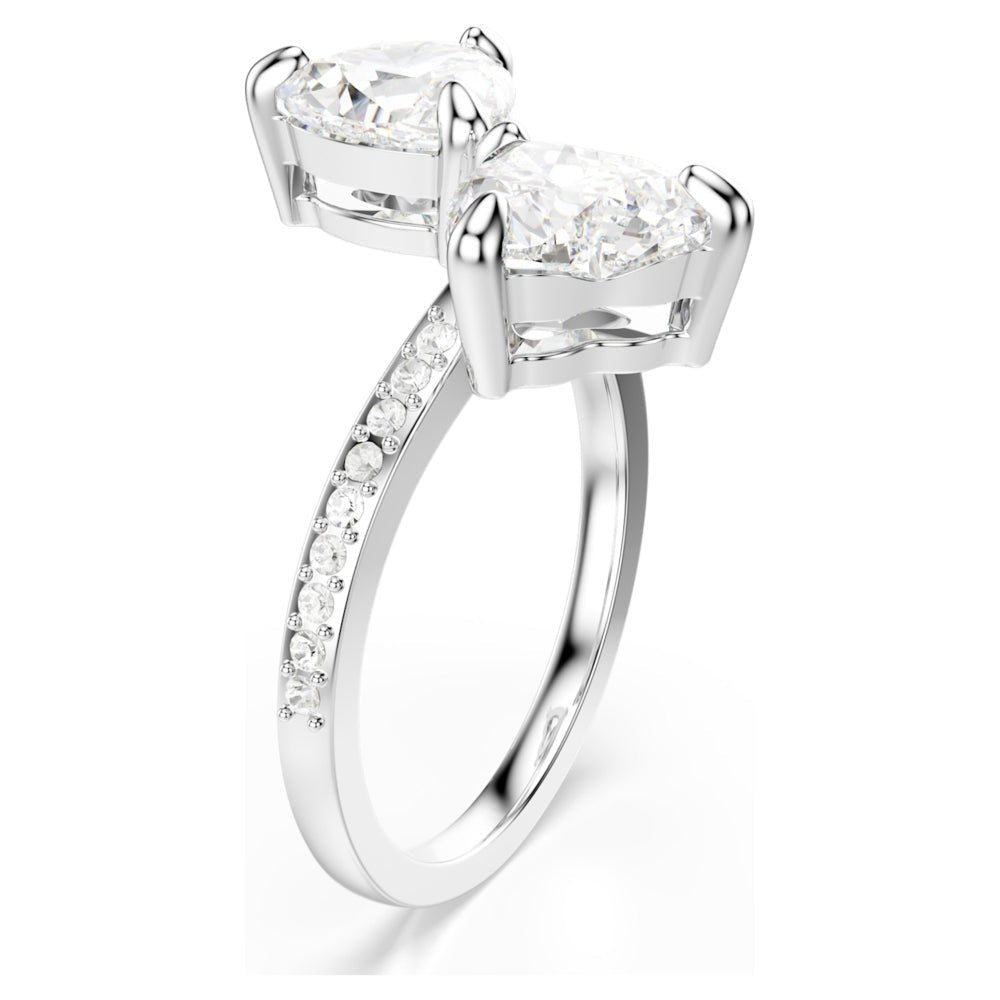 Swarovski Mesmera Attract Pave Heart cut White Silver - Tone Finish Open Ring - MococoSwarovski57055919009657055914Rings