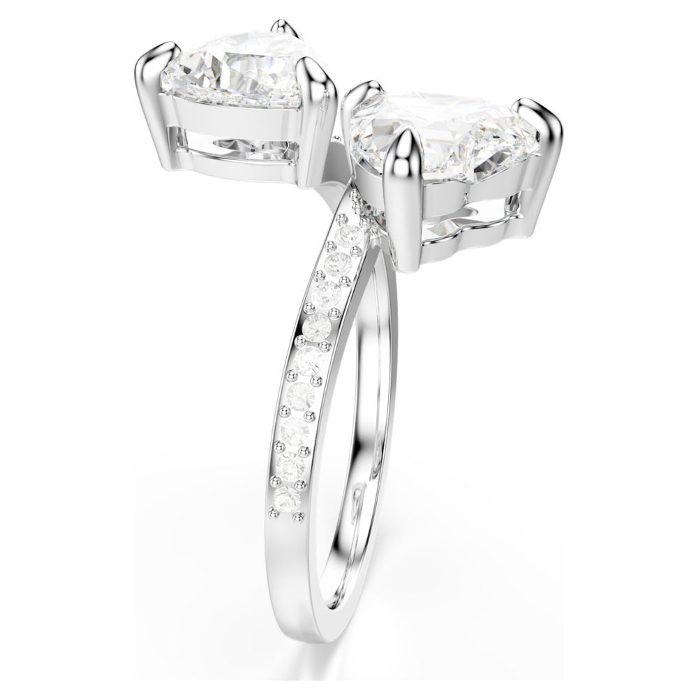 Swarovski Mesmera Attract Pave Heart cut White Silver - Tone Finish Open Ring - MococoSwarovski57055919009657055914Rings