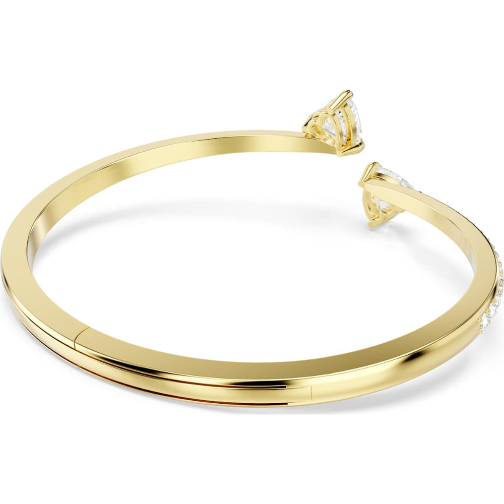 Swarovski Mesmera Gold-Tone Plated White Heart Attract Bangle 5