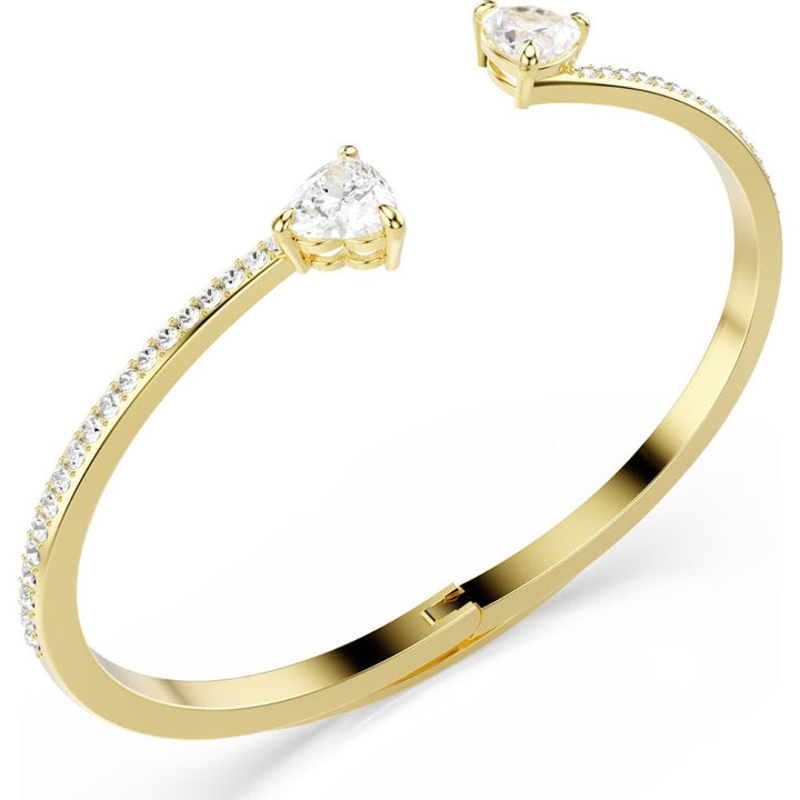 Swarovski Mesmera Gold - Tone Plated White Heart Attract Medium Bangle - MococoSwarovski57334749009657334743Bracelets