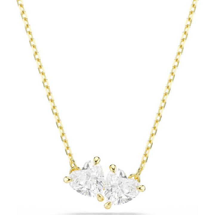 Swarovski Mesmera Gold-Tone Plated White Heart Attract Necklace 