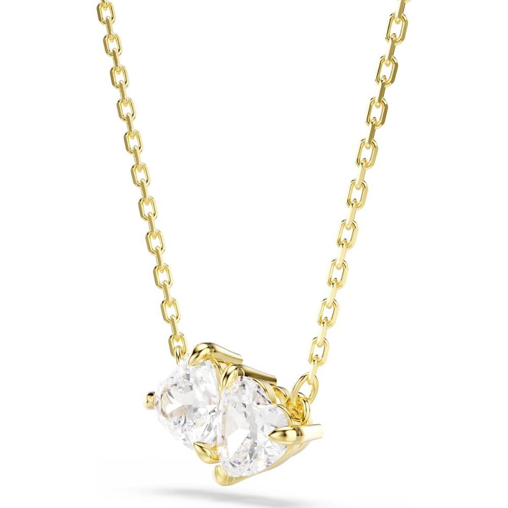 Swarovski Mesmera Gold - Tone Plated White Heart Attract Necklace - MococoSwarovski57334759009657334750Necklace