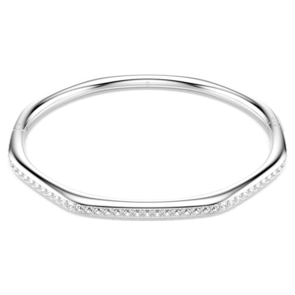 Swarovski Rhodium Plated Octagon Shape Round Cut White Dextera Bangle image