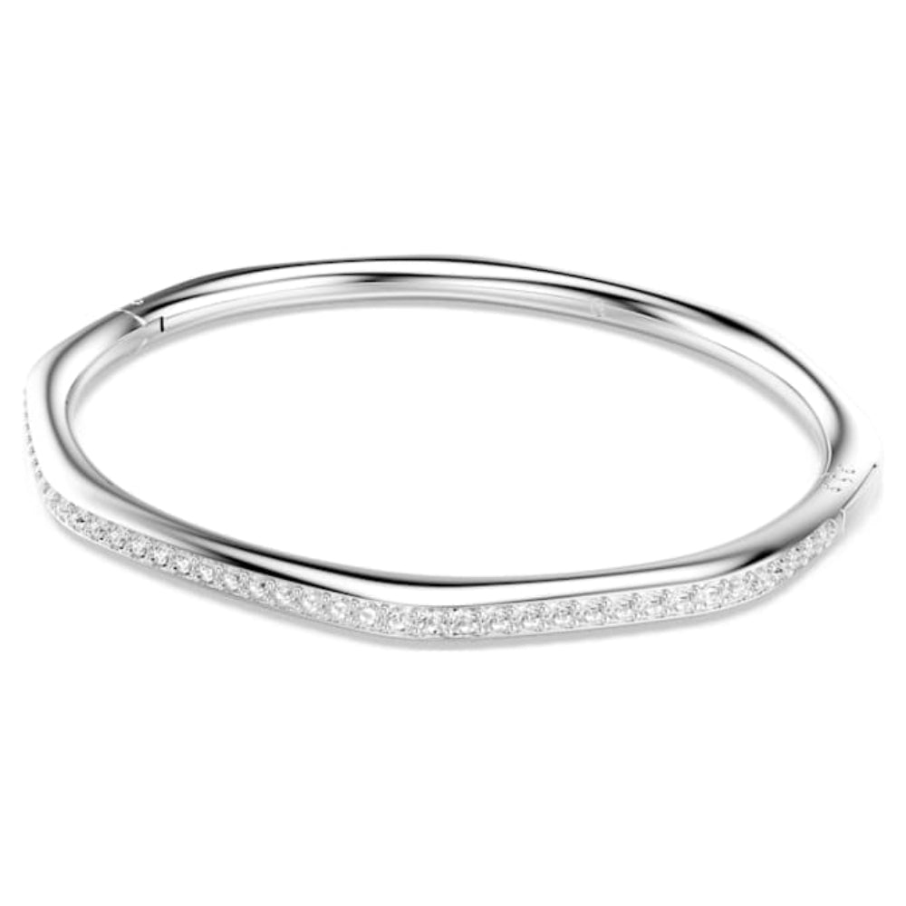Swarovski Rhodium Plated Octagon Shape Round Cut White Dextera Bangle image 3