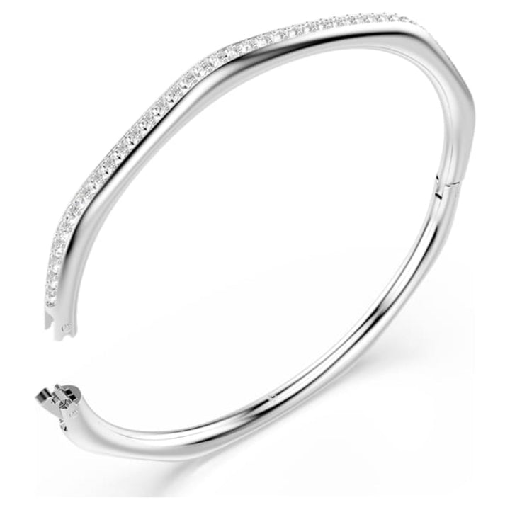 Swarovski Rhodium Plated Octagon Shape Round Cut White Dextera Bangle image 4