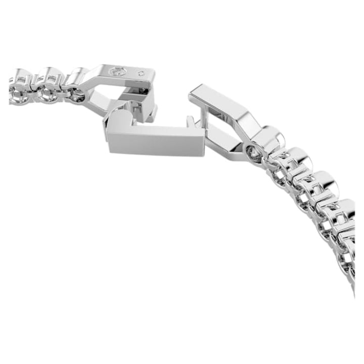 Swarovski Rhodium Plated Round Cut Blue Imber Emily Tennis Bracelet image 4