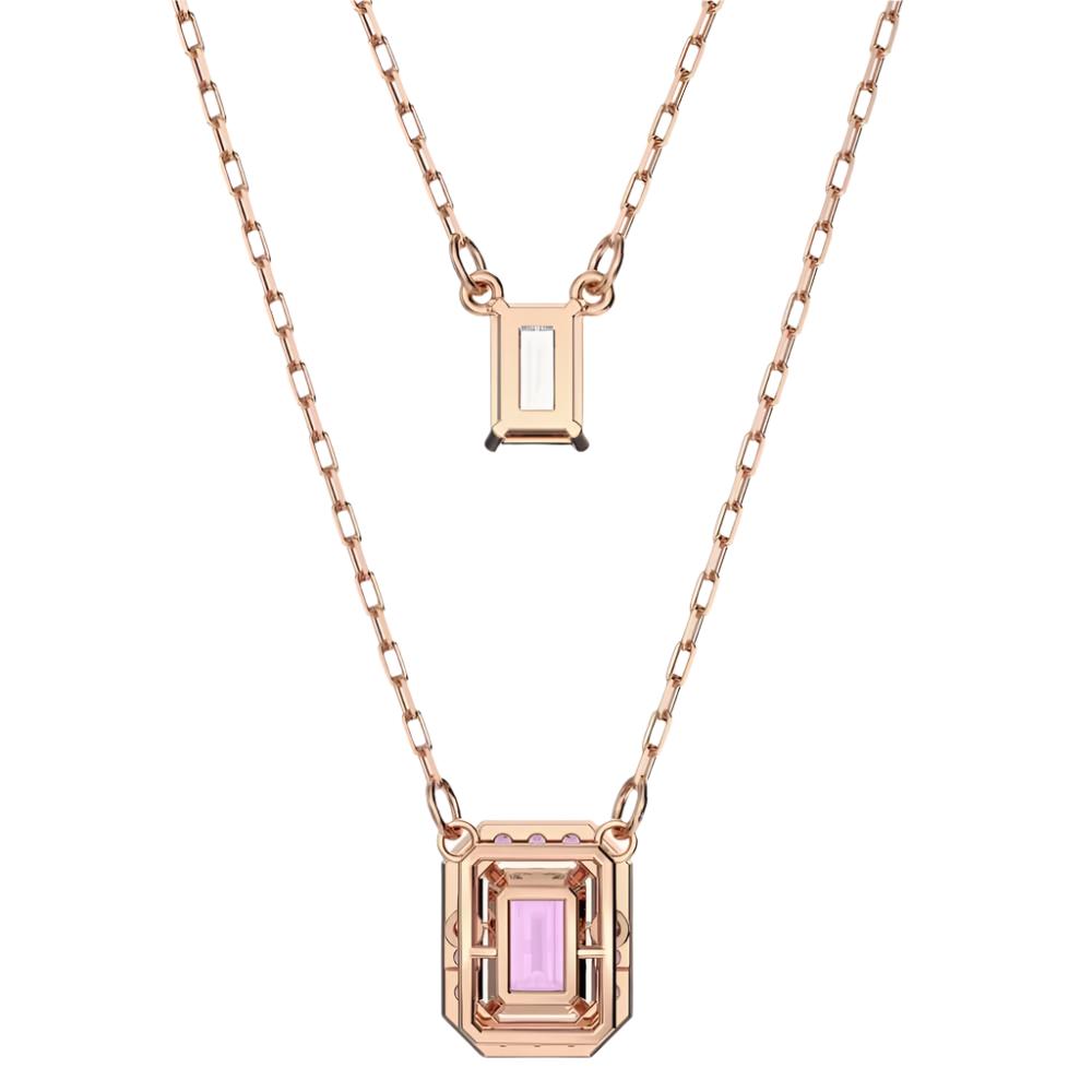 Swarovski Rose Gold Millenia Layered Pink Necklace - MococoSwarovski56405589009656405581Necklaces