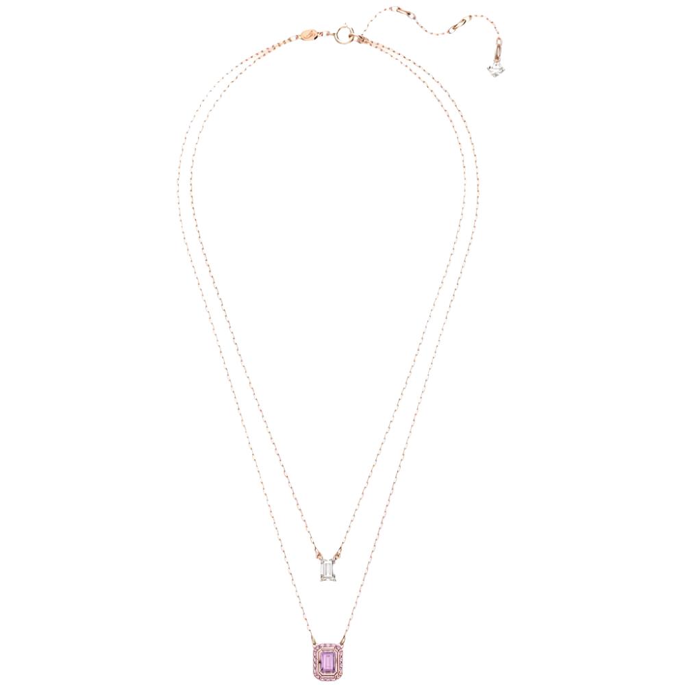 Swarovski Rose Gold Millenia Layered Pink Necklace - MococoSwarovski56405589009656405581Necklaces