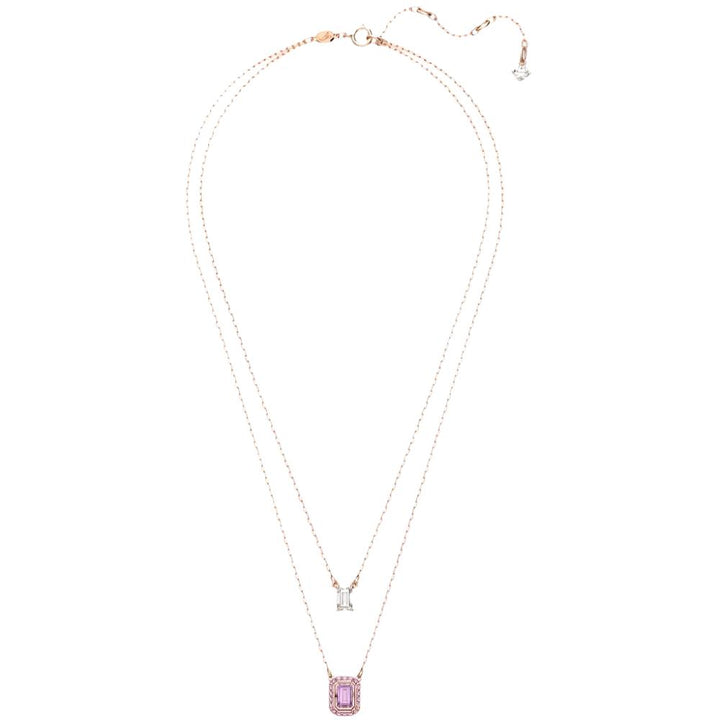 Swarovski Rose Gold Millenia Layered Pink Necklace - MococoSwarovski56405589009656405581Necklaces