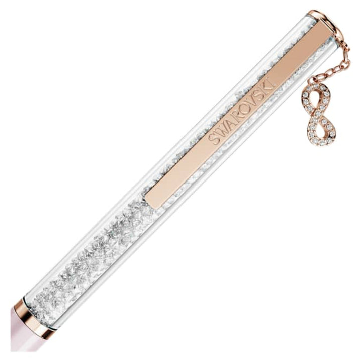Swarovski Rose Gold-Tone Plated Infinity Pink Lacquered Crystalline Silk Ballpoint Pen image 2