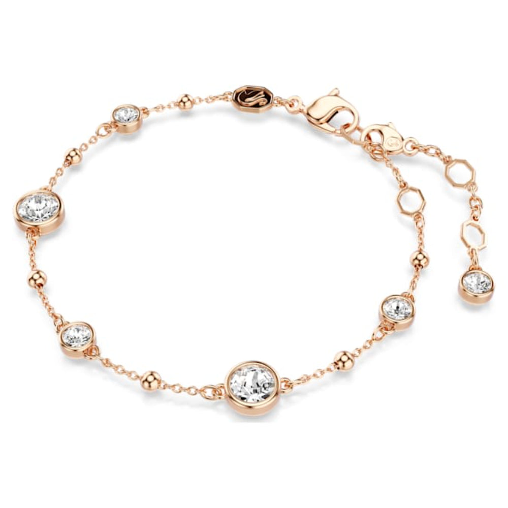 Swarovski Rose Gold-Tone Plated Round Cut White Imber Bracelet image 1
